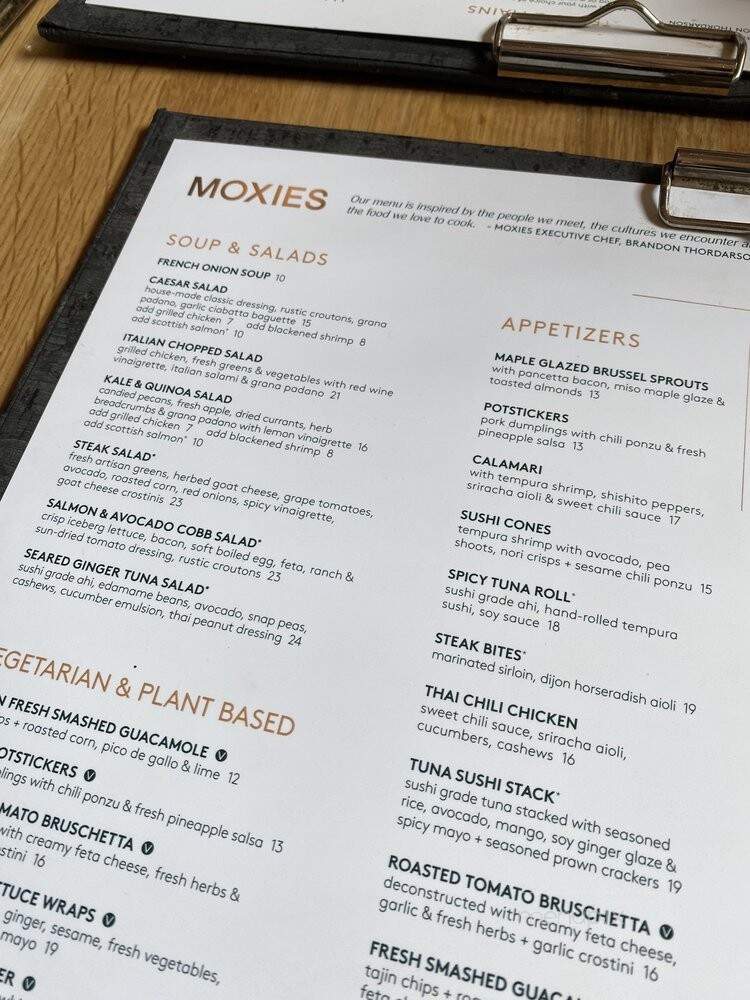 Moxie's - Dallas, TX menu_pic