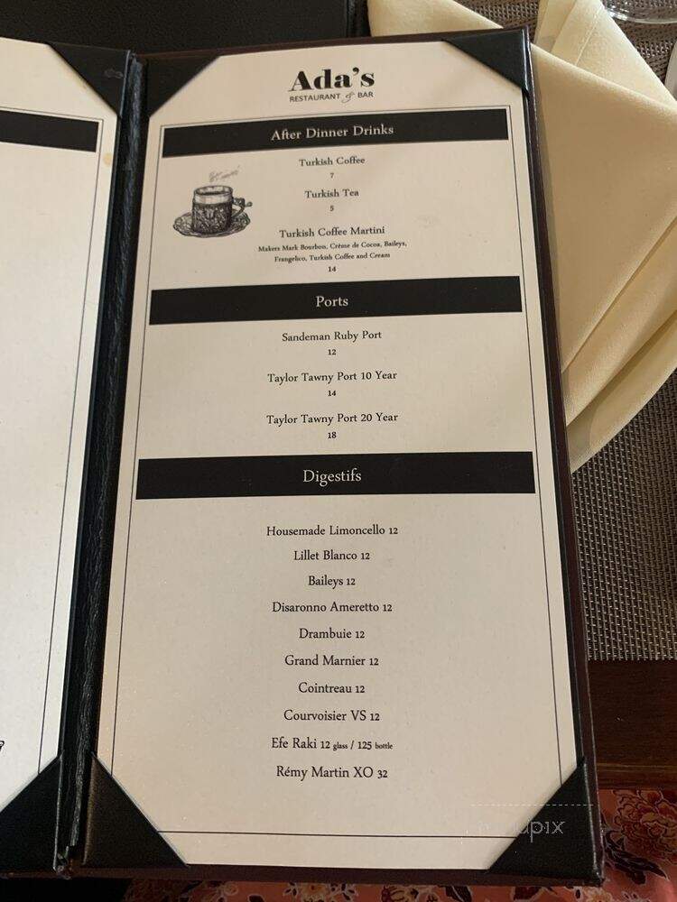 Ada's Restaurant & Bar - Seattle, WA menu_pic
