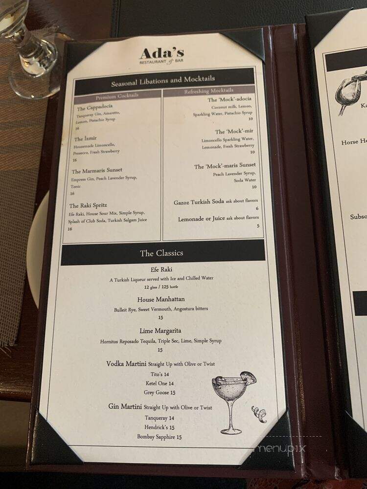 Ada's Restaurant & Bar - Seattle, WA menu_pic
