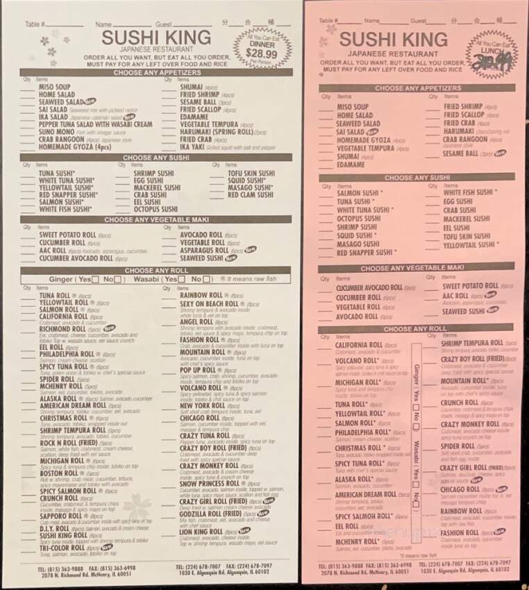 Sushi King - Algonquin, IL