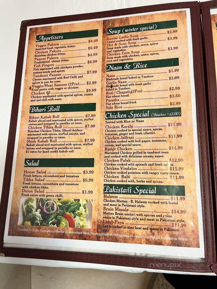 Kabab N Curry - Farmington Hills, MI menu_pic