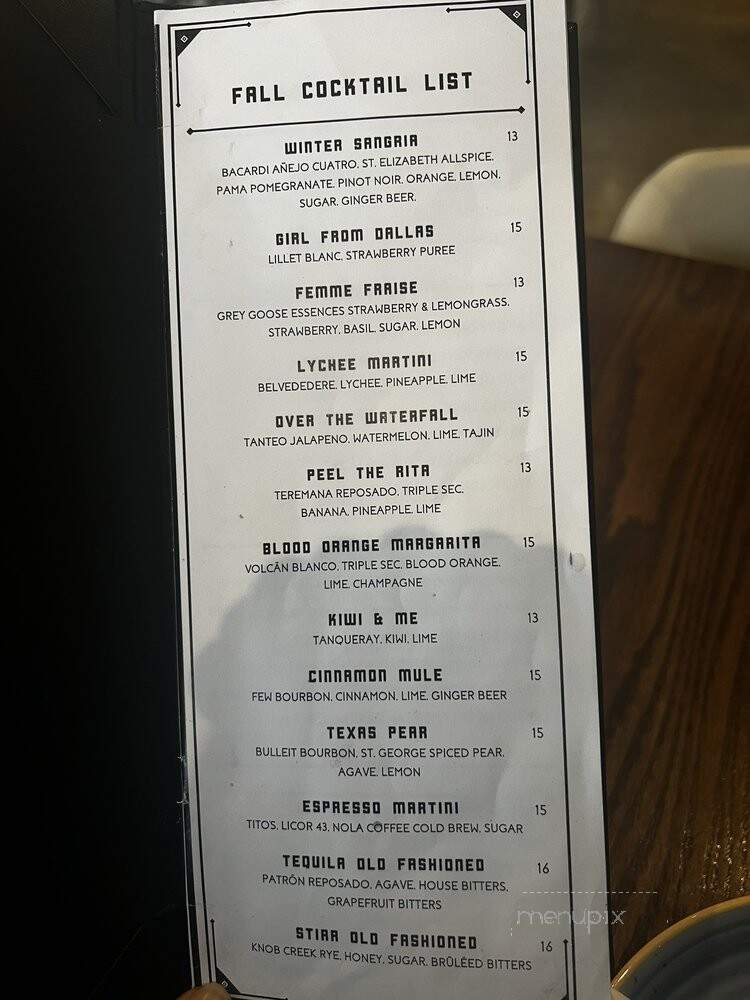 STIRR - Dallas, TX menu_pic