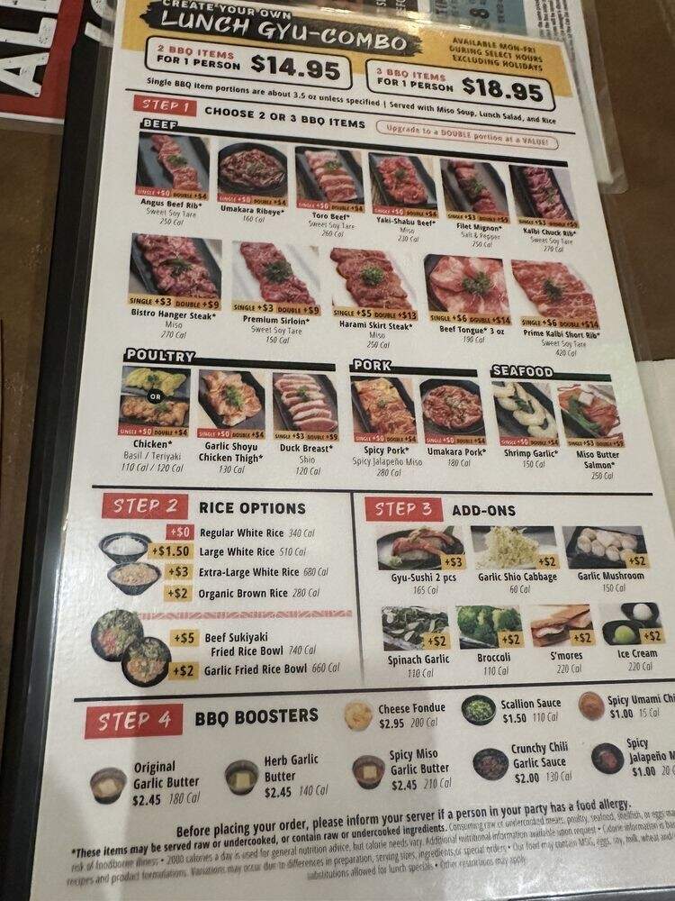 Gyu-Kaku Japanese BBQ - Burbank, CA menu_pic