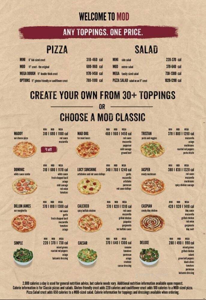 MOD Pizza - Liberty, MO menu_pic