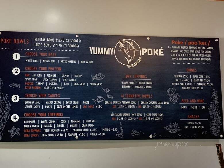 Yummy Poke - Rocklin, CA menu_pic