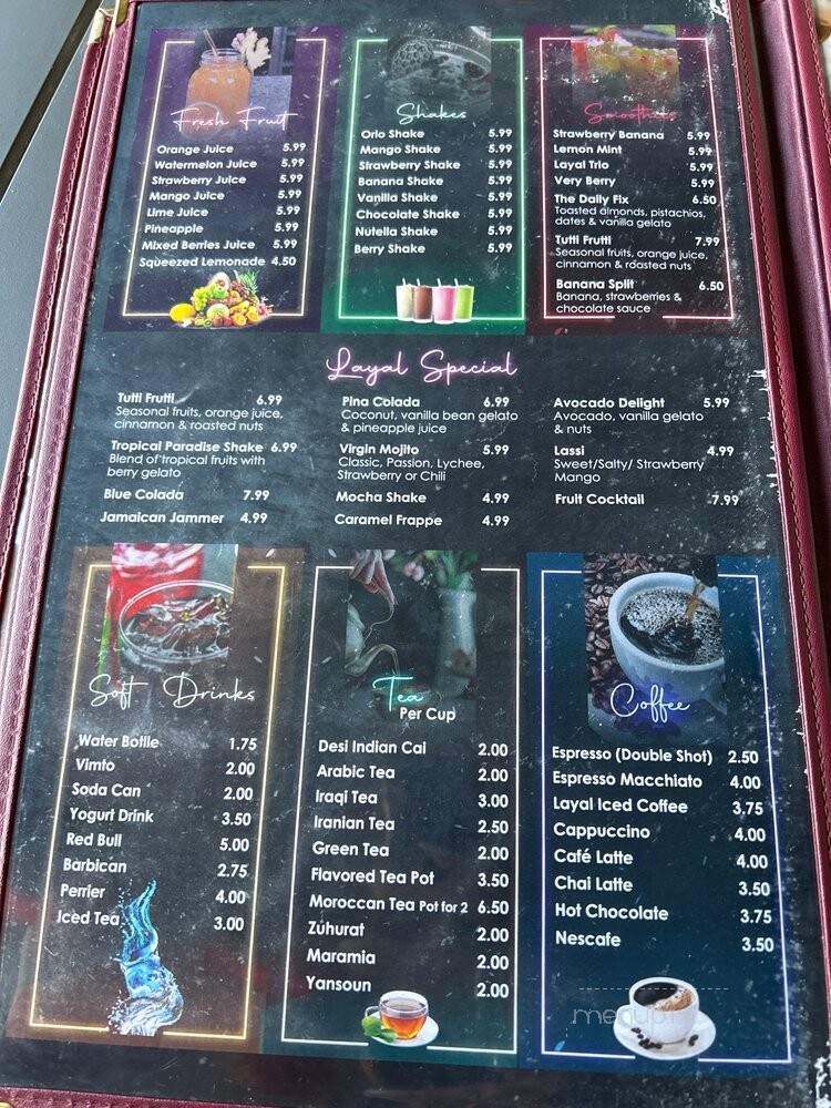 Layal Cafe Creperie and Banquet - Houston, TX menu_pic
