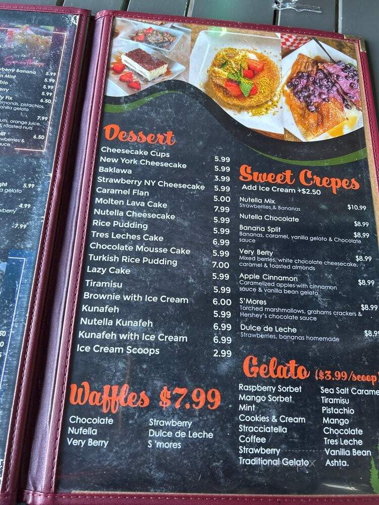 Layal Cafe Creperie and Banquet - Houston, TX menu_pic