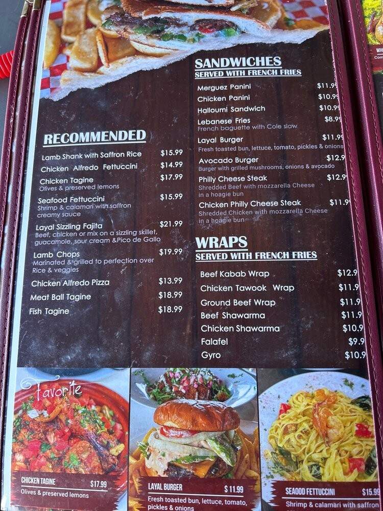 Layal Cafe Creperie and Banquet - Houston, TX menu_pic