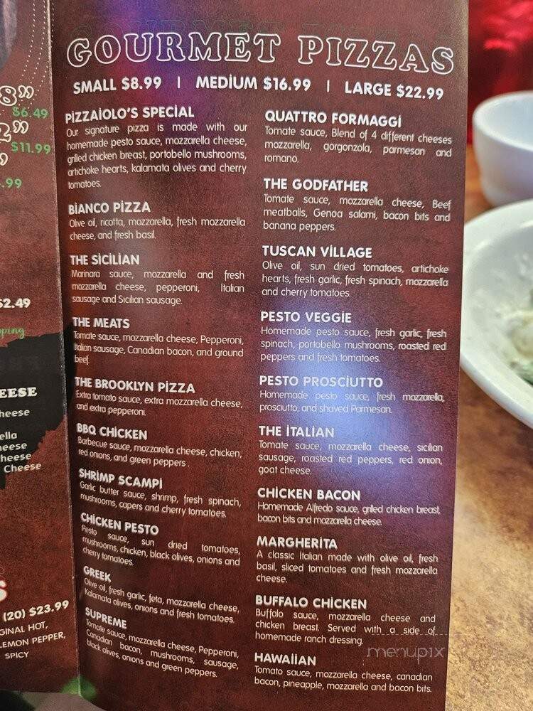 Pizzaiolo's - Brenham, TX menu_pic