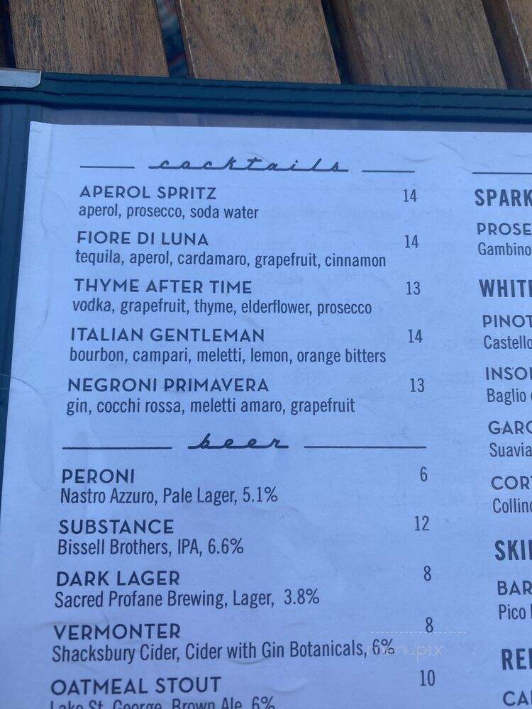 Tipo - Portland, ME menu_pic