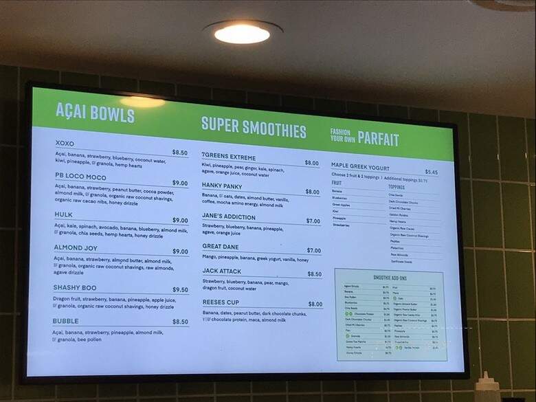 7 Greens - Birmingham, MI menu_pic