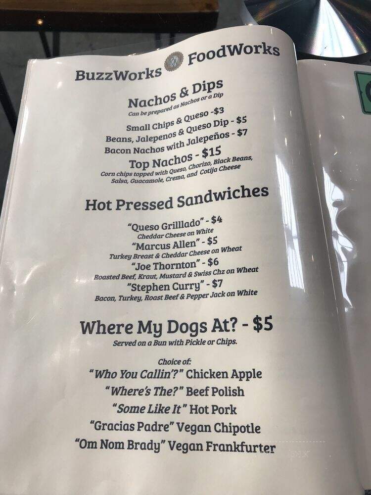 Buzzworks - San Francisco, CA menu_pic