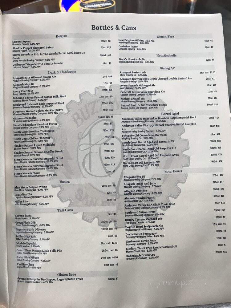 Buzzworks - San Francisco, CA menu_pic