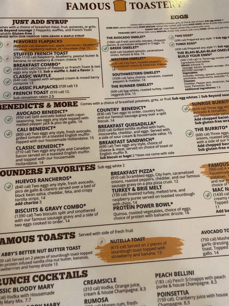 Famous Toastery - Wilmington, NC menu_pic