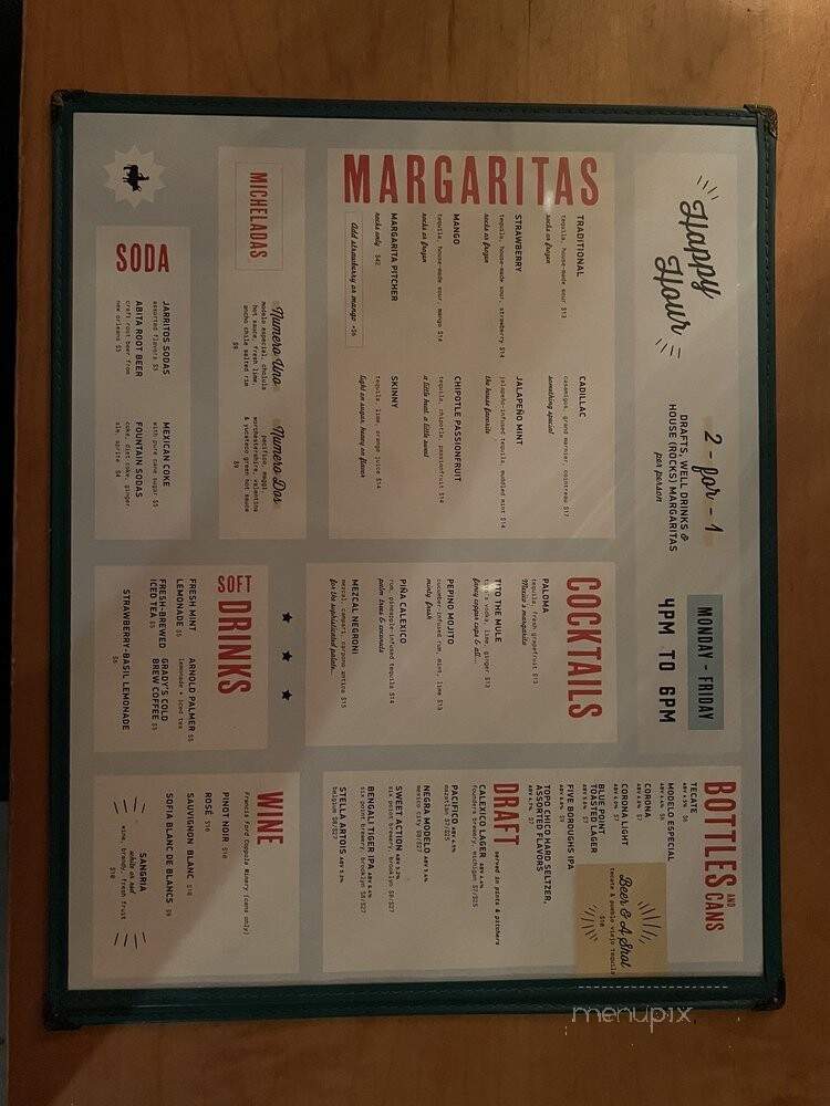 Calexico - New York, NY menu_pic