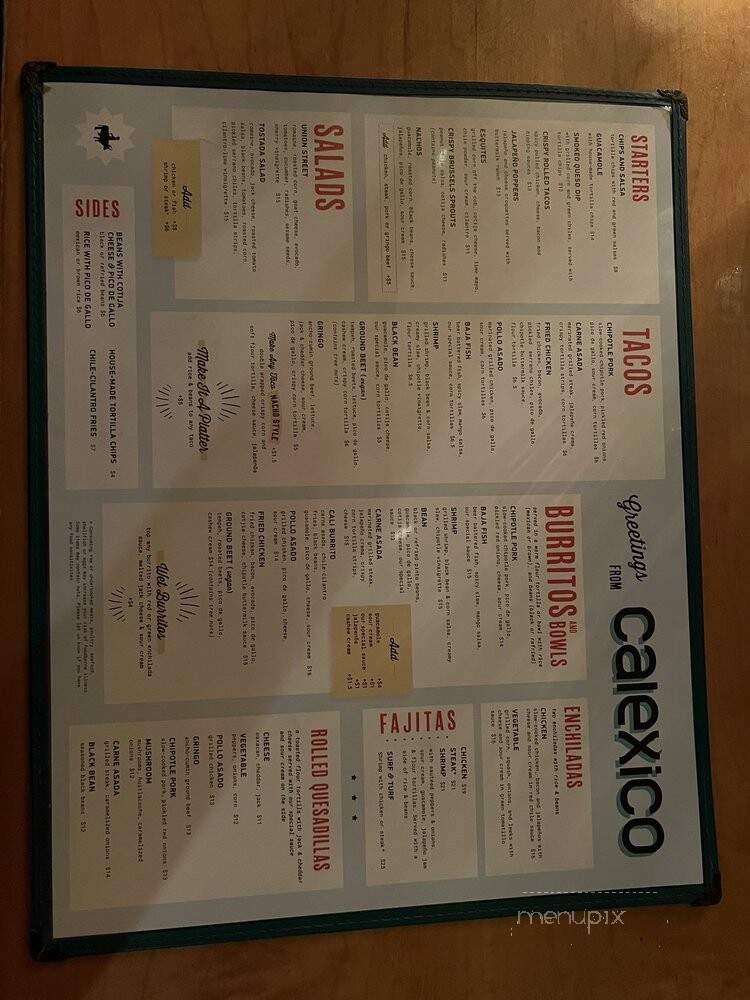 Calexico - New York, NY menu_pic