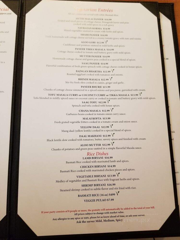 Spice Of India - Hesperia, CA menu_pic