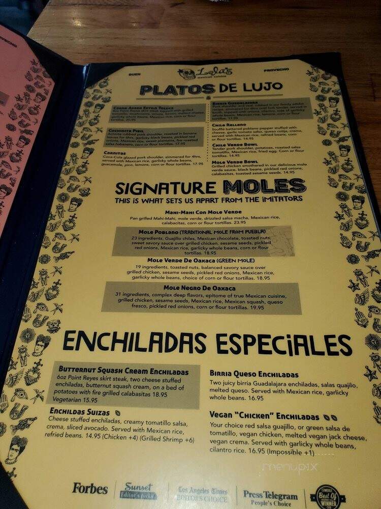 Lola's Mexican Cuisine-Bixby Knolls - Long Beach, CA menu_pic