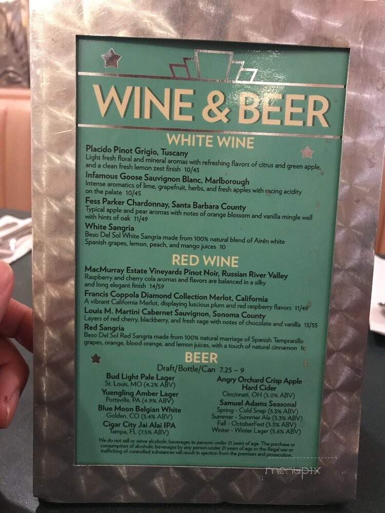 Minnie's Silver Screen Dine - Orlando, FL menu_pic