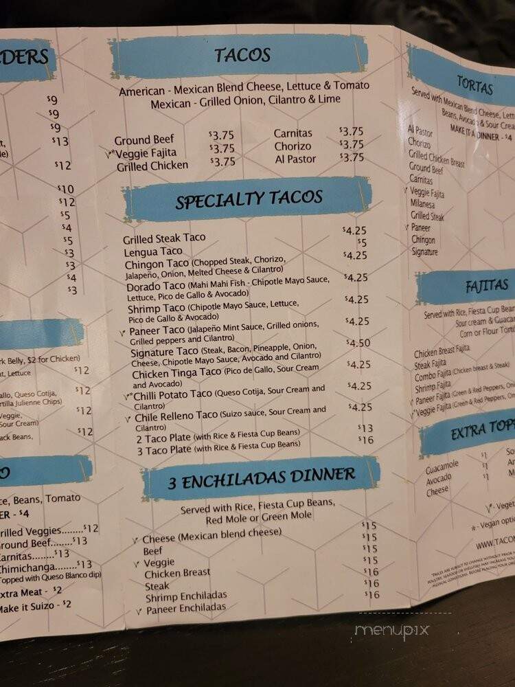 Taco Madre - Niles, IL menu_pic