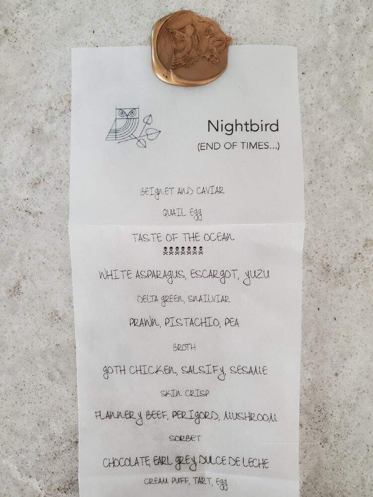Nightbird - San Francisco, CA menu_pic