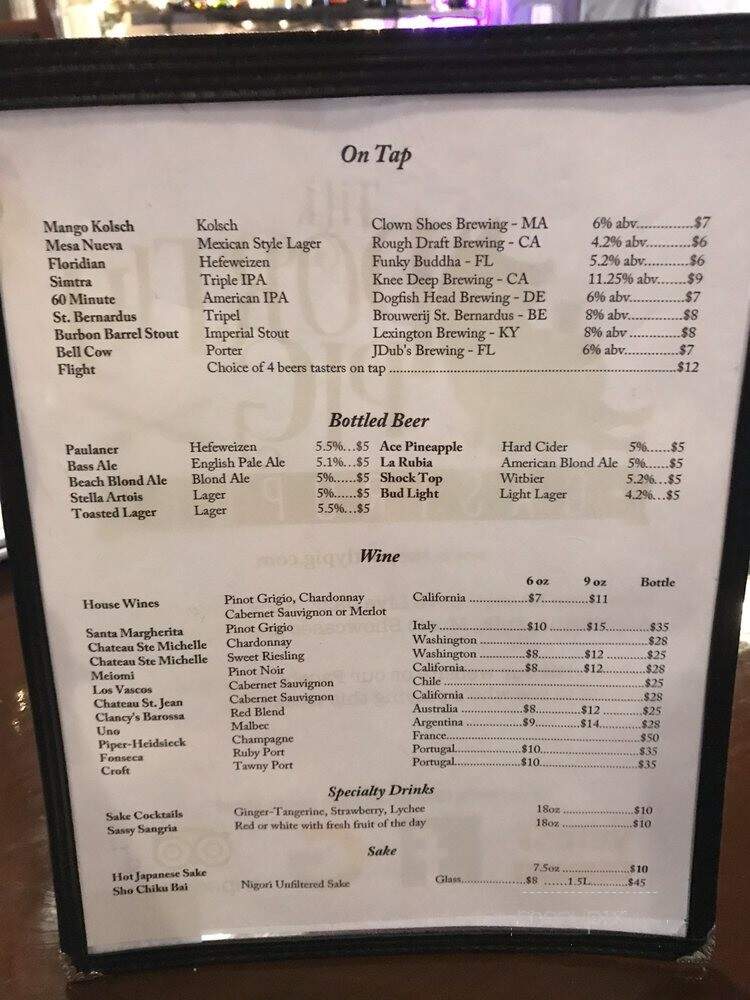 Bike Run and Brews Cafe - Dania Beach, FL menu_pic