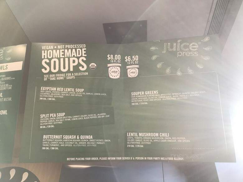 Juice Press - Brooklyn, NY menu_pic