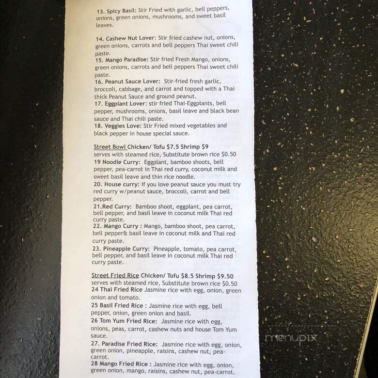 Thai Street - Portland, OR menu_pic