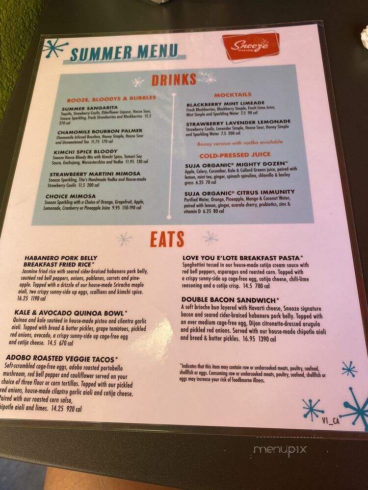 Snooze an AM Eatery - Tustin, CA menu_pic