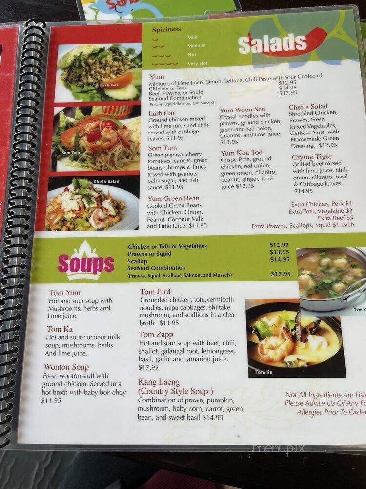 Thai Pepper True Thai Kitchen - Tacoma, WA menu_pic