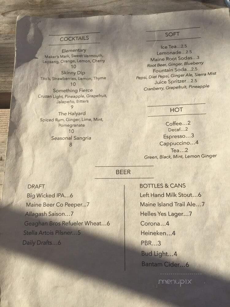 Rhumb Line - Camden, ME menu_pic