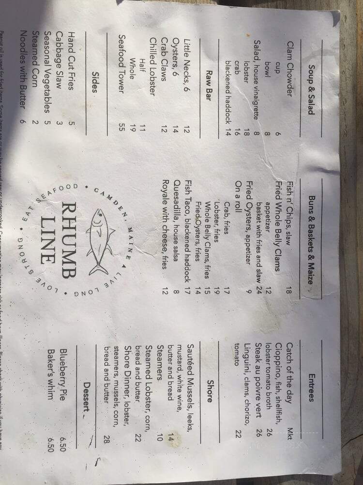 Rhumb Line - Camden, ME menu_pic