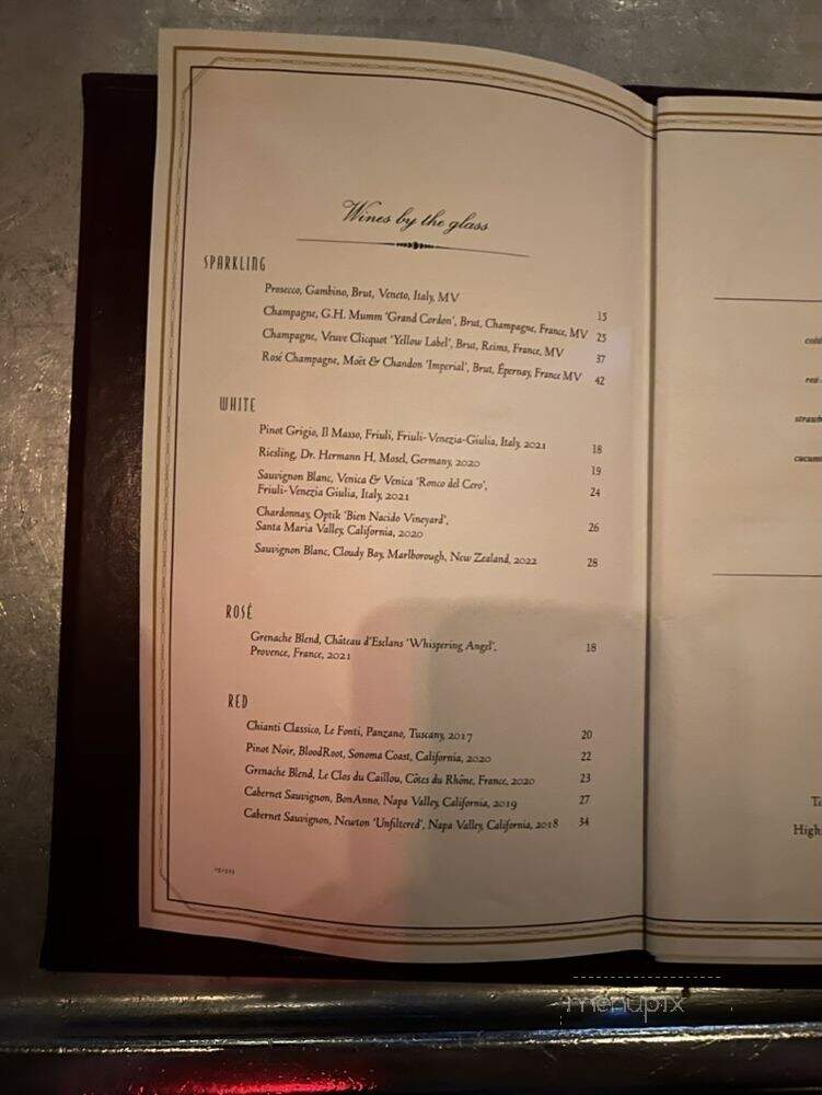 Beauty & Essex - Las Vegas, NV menu_pic