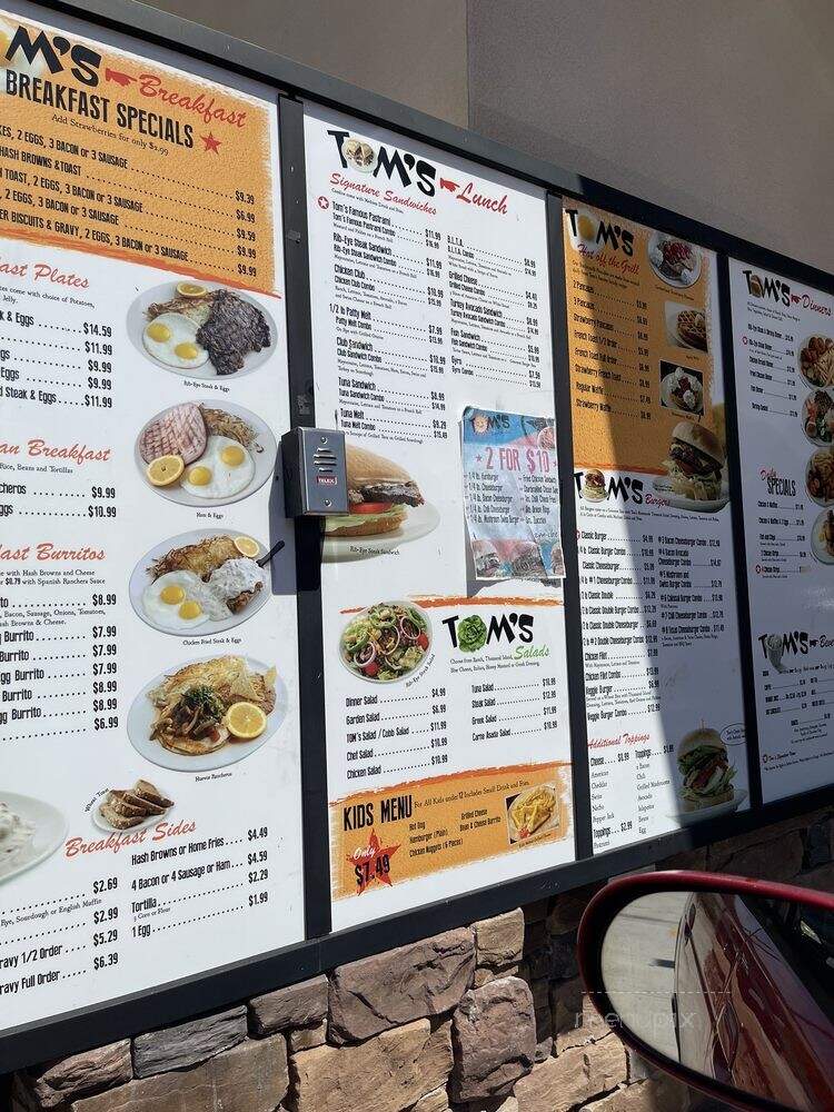 Tom's - Pasadena, CA menu_pic