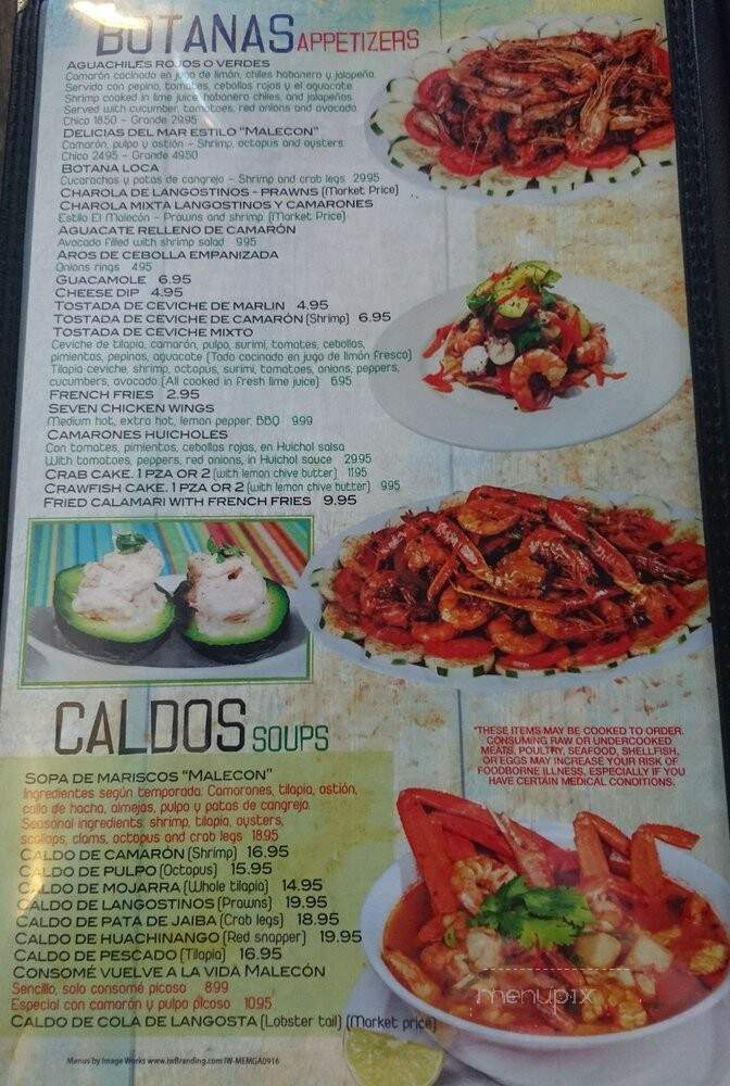 Mariscos el Malecon - Atlanta, GA menu_pic