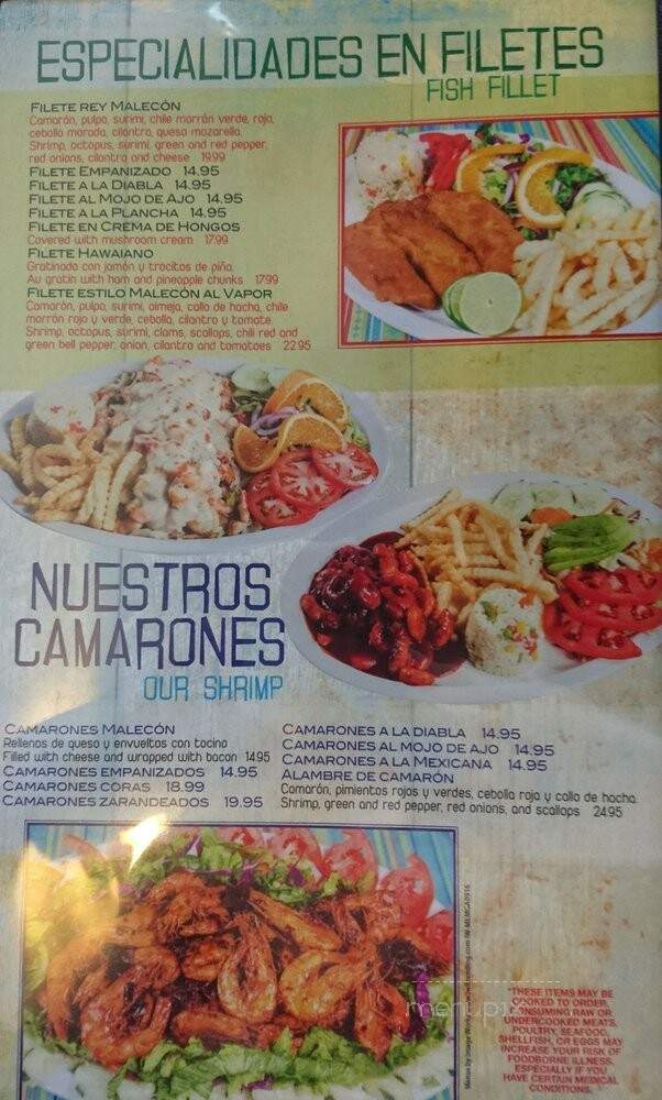 Mariscos el Malecon - Atlanta, GA menu_pic