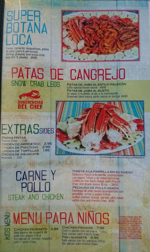 Mariscos el Malecon - Atlanta, GA menu_pic