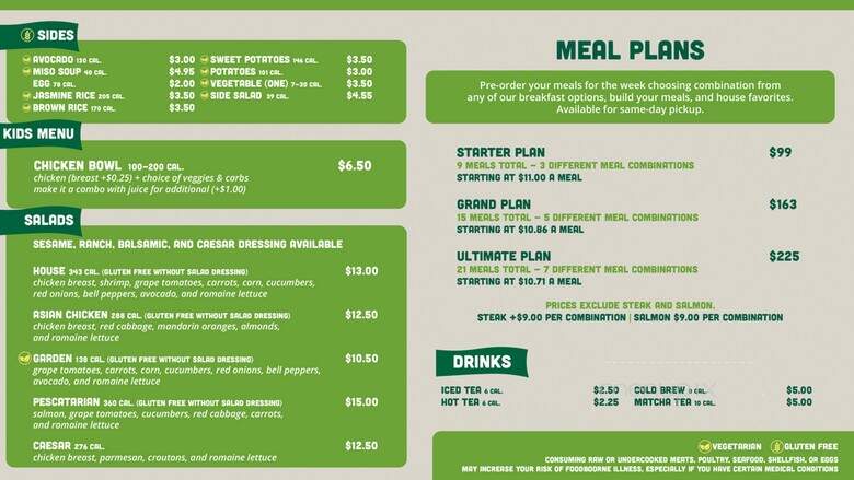 B Nutritious - Fountain Valley, CA menu_pic