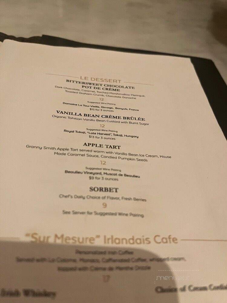 The Katharine Brasserie and Bar - Winston-Salem, NC menu_pic