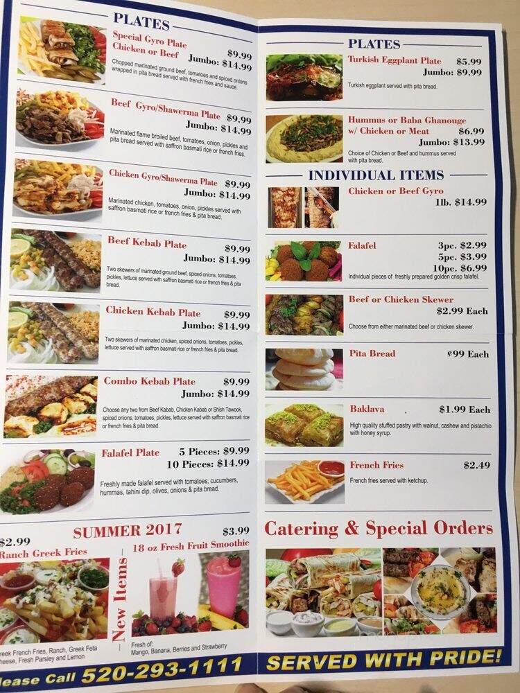 Kebab King - Tucson, AZ menu_pic