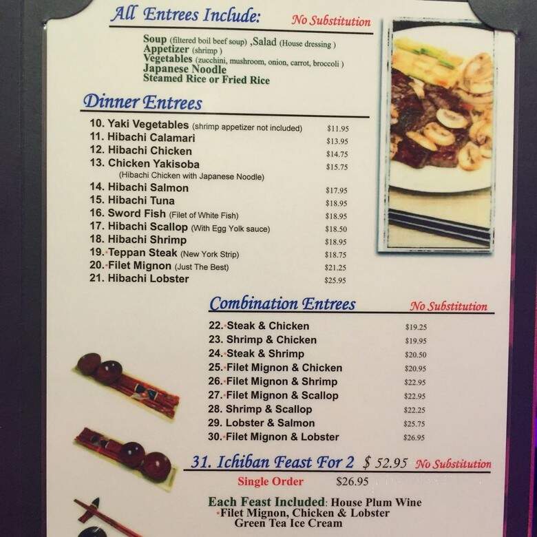 Ichiban - Columbus, OH menu_pic