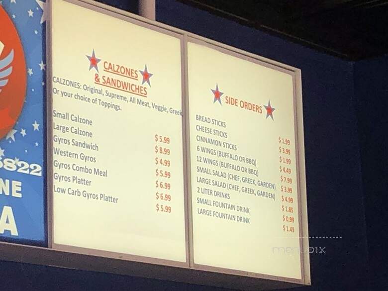 Eagle One Pizza - Midwest City, OK menu_pic