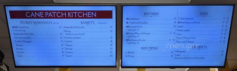 Cane Patch Kitchen - San Diego, CA menu_pic