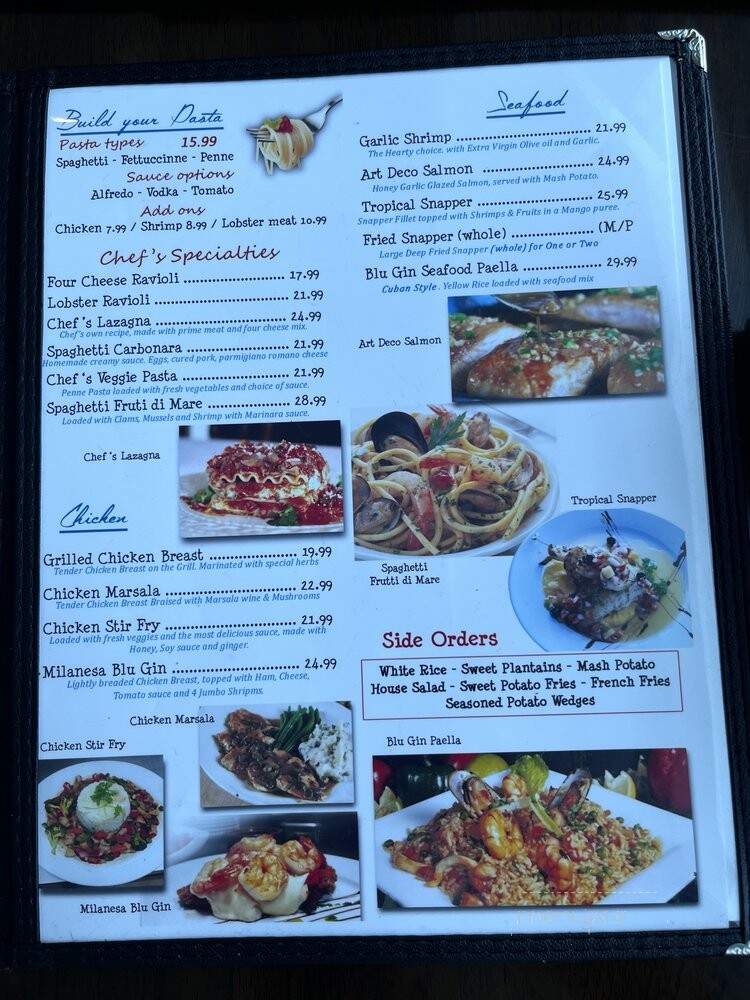 Blu Gin Lounge - Miami Beach, FL menu_pic