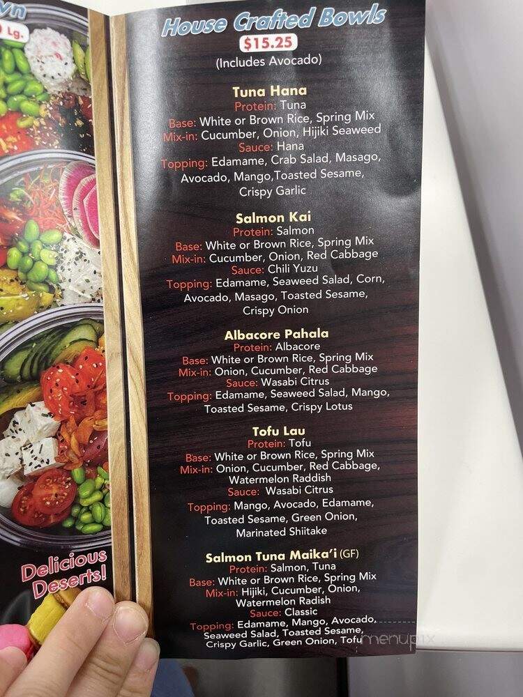 Pokehana - La Quinta, CA menu_pic
