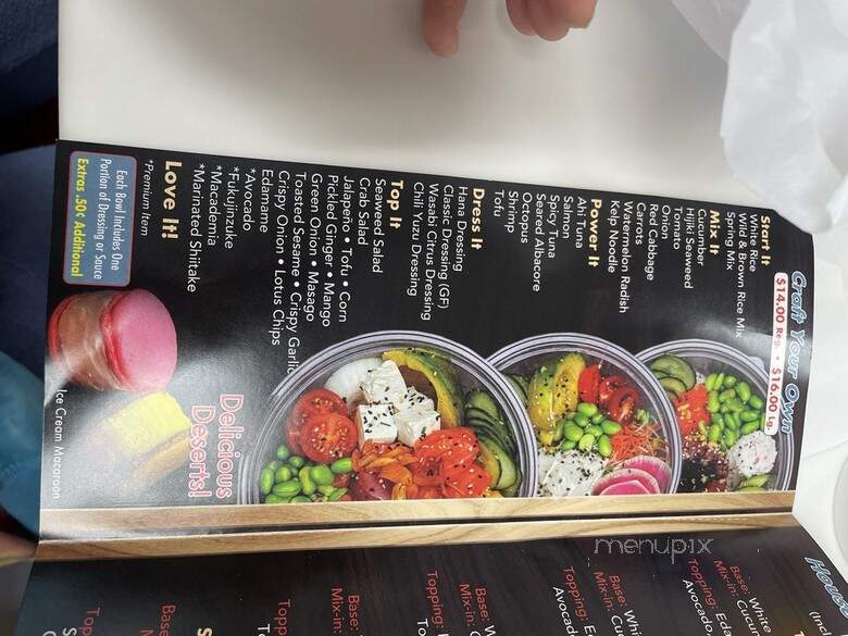 Pokehana - La Quinta, CA menu_pic