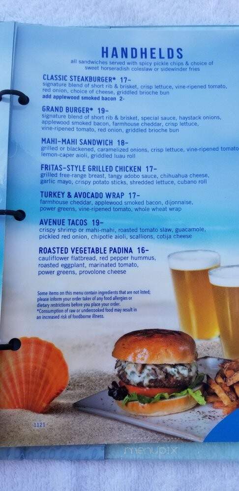 Cascades Pool Bar - Delray Beach, FL menu_pic