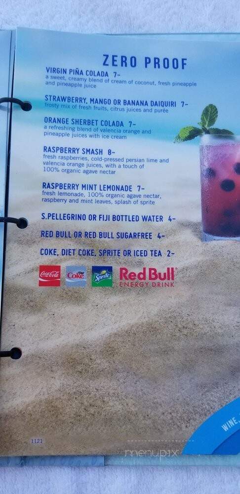 Cascades Pool Bar - Delray Beach, FL menu_pic