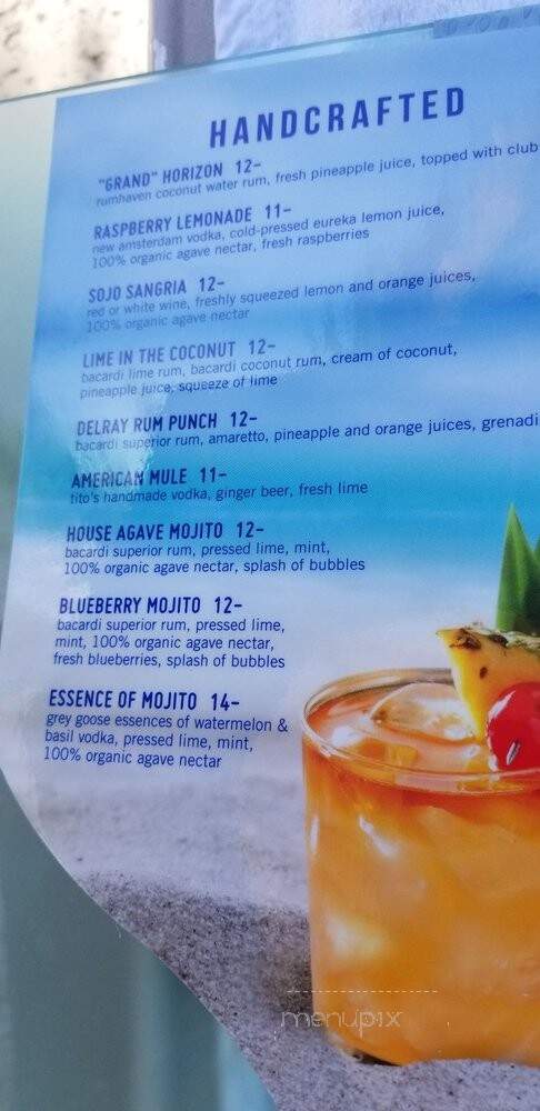 Cascades Pool Bar - Delray Beach, FL menu_pic