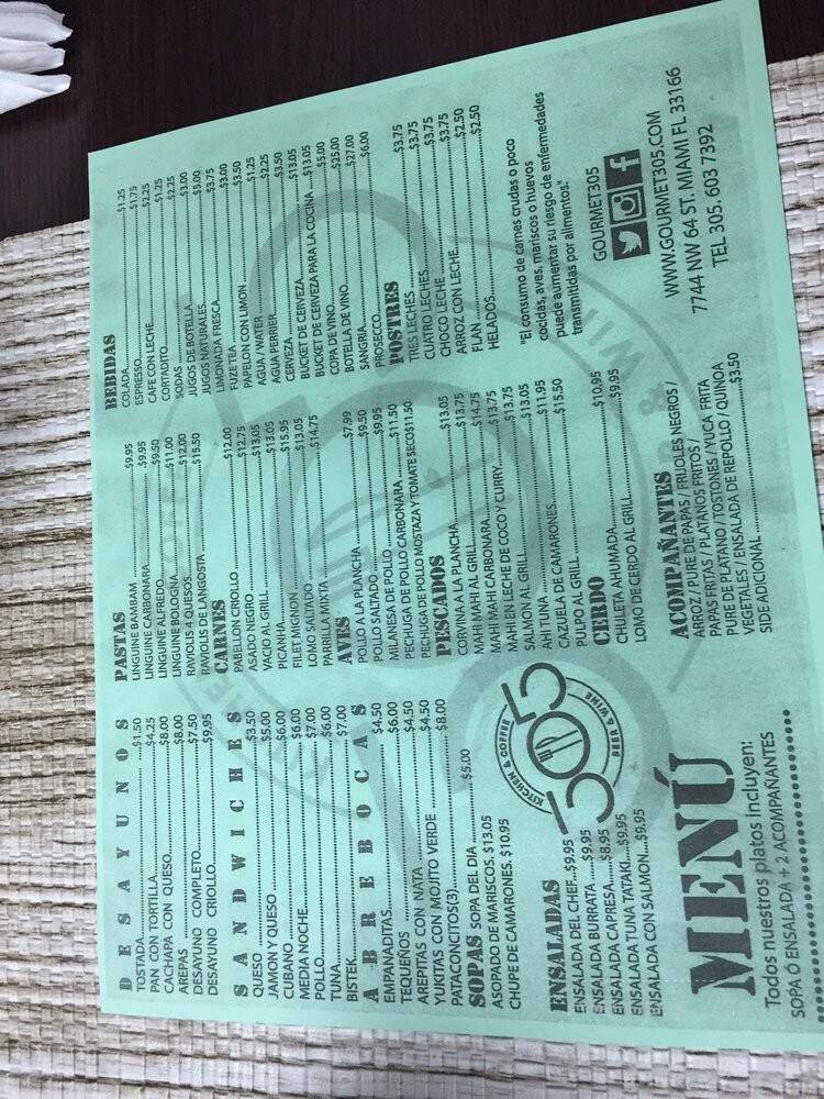 Gourmet305 - Miami, FL menu_pic
